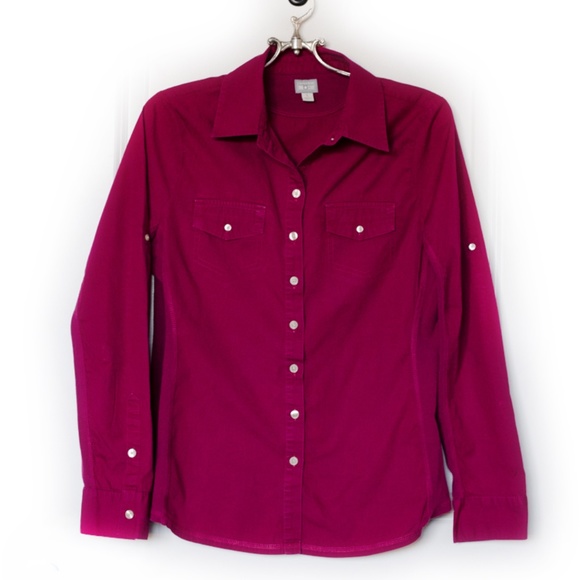 Converse One Star Roll Tab Long Sleeve Red Shirt  Size L - Picture 1 of 12